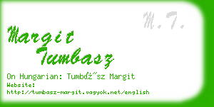 margit tumbasz business card